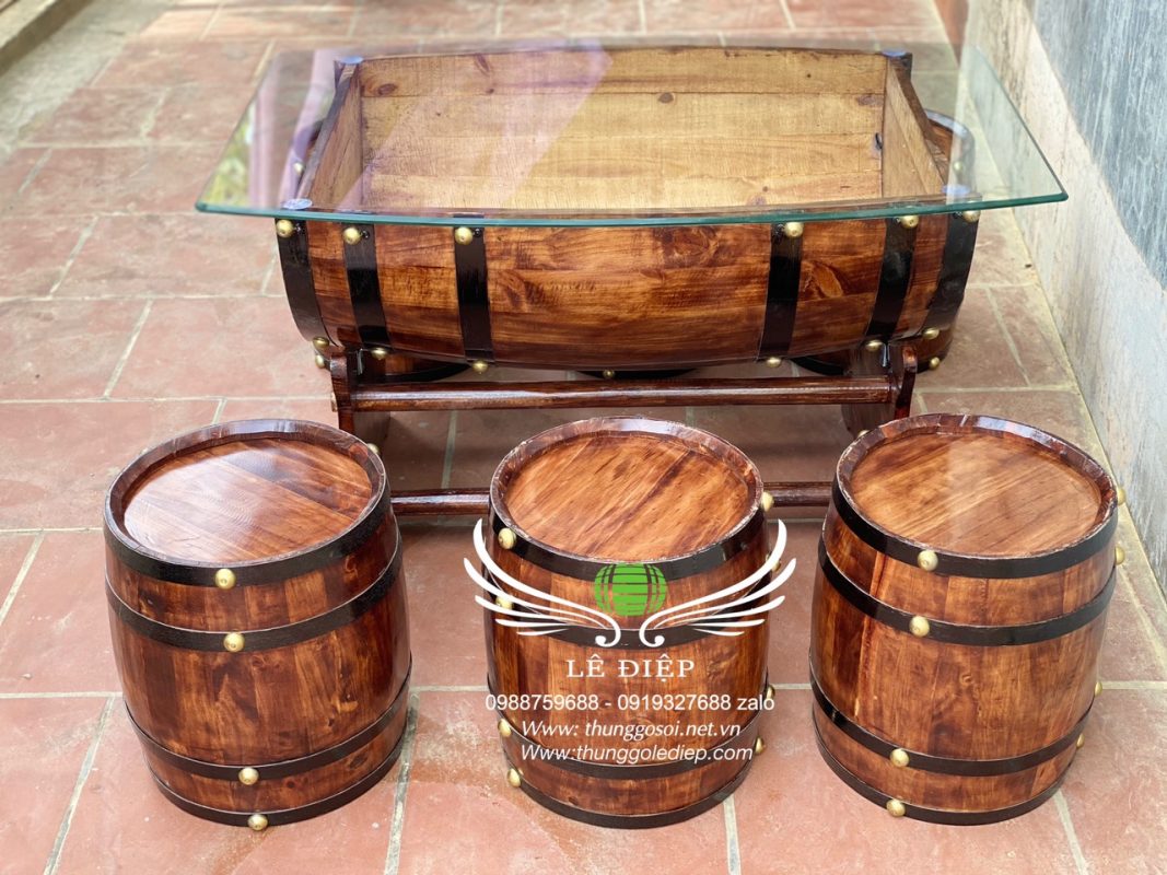 bán bàn ghế thùng rượu quán bar