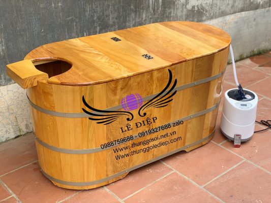 bán bồn tắm xông hơi gỗ pơ mu