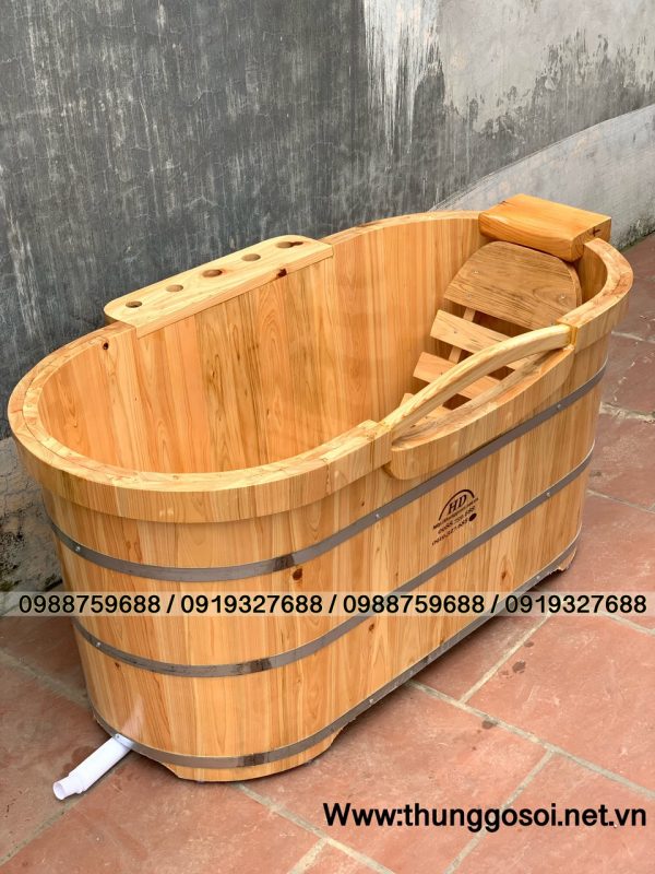 bồn tắm gỗ pơ mu