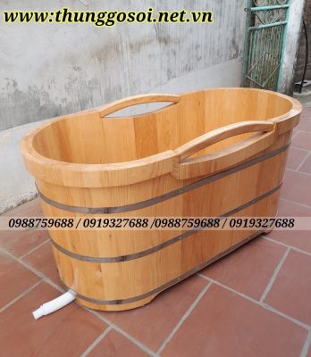 bồn tắm gỗ sồi
