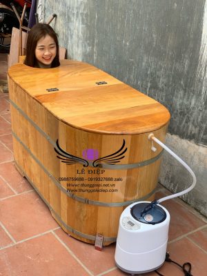 bồn tắm xông hơi bằng gỗ