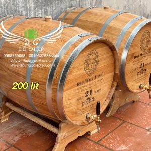 thùng ngâm rượu gỗ sồi