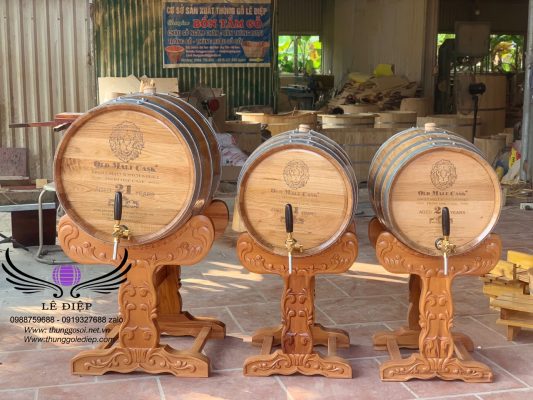  thùng ủ rượu gỗ sồi mỹ cao cấp