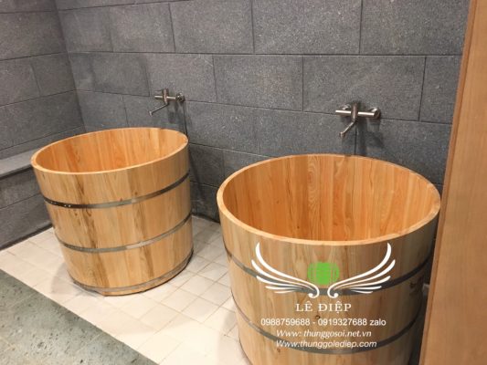 thùng tắm gỗ hinoki