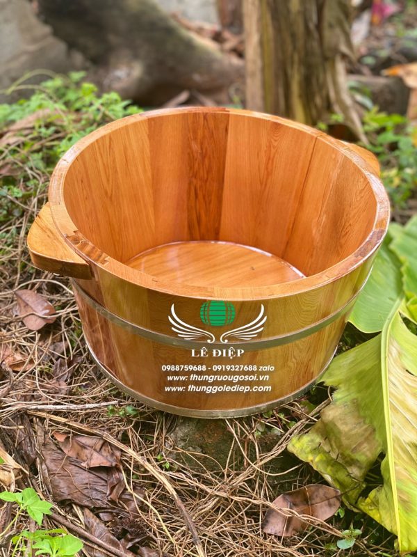 chậu ngâm chân bằng gỗ