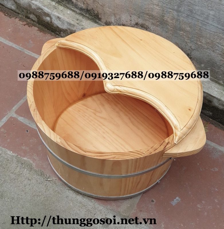 chậu ngâm chân gỗ thông