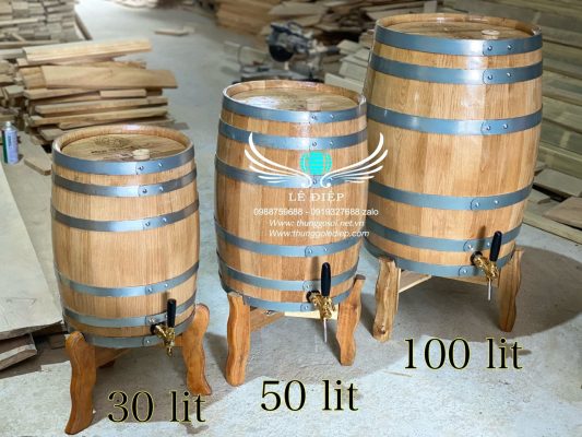 bán thùng rượu gỗ sồi