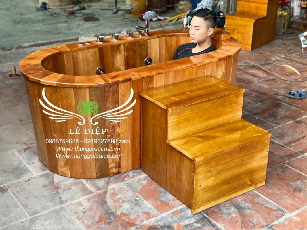 bồn gỗ sục massage