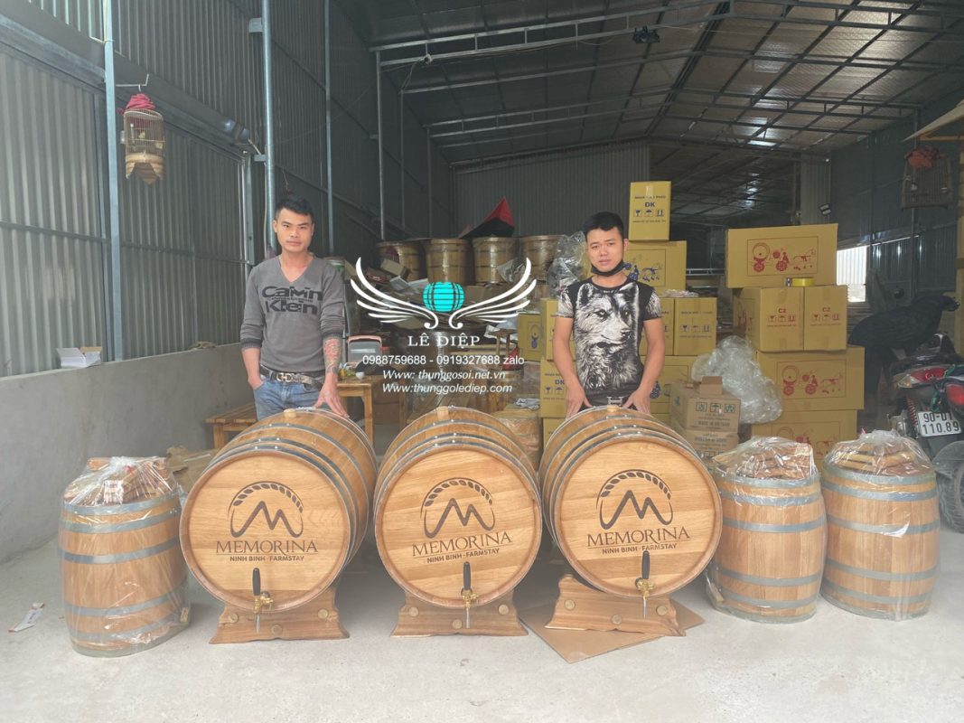 thùng ngâm ủ rượu gỗ sồi