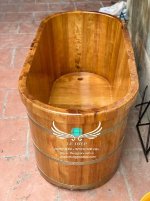 bồn tắm gỗ oval