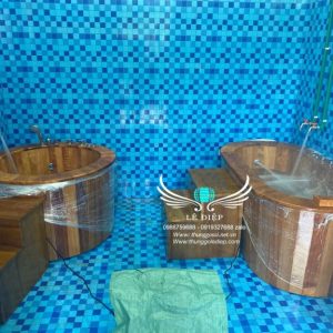 bán bồn tắm gỗ sục massage