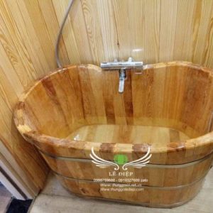 bồn tắm gỗ pomu mini