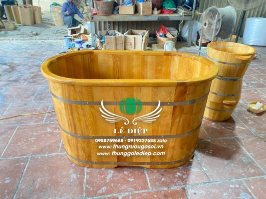 bồn tắm gỗ mini cao cấp