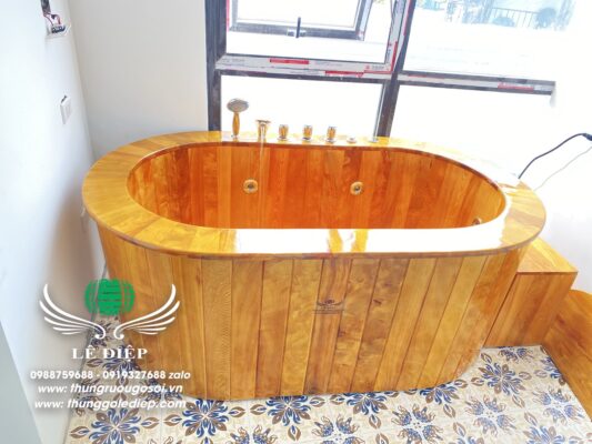 bồn tắm gỗ tại quảng ninh